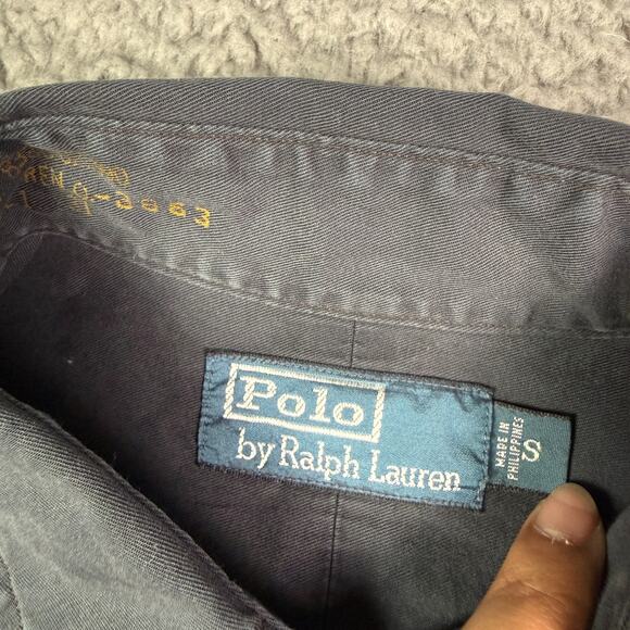 Polo Ralph Lauren Shirt Mens S Dark Gray Military Type 1 Flap Pockets Work NEW - Picture 4 of 10
